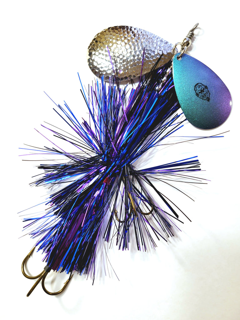 Flashabou Knocker , 10/9 stagger, Muskie/Pike Bucktail
