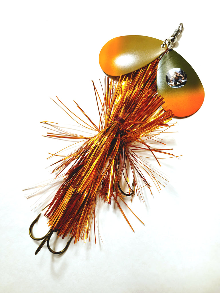 Squatch Flashabou Double9, Muskie/Pike Bucktail