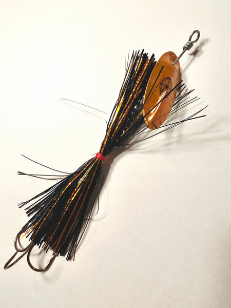 In-Line Tinsel 'Turbo Weasel', Muskie/Pike Bucktail – Sasquatch