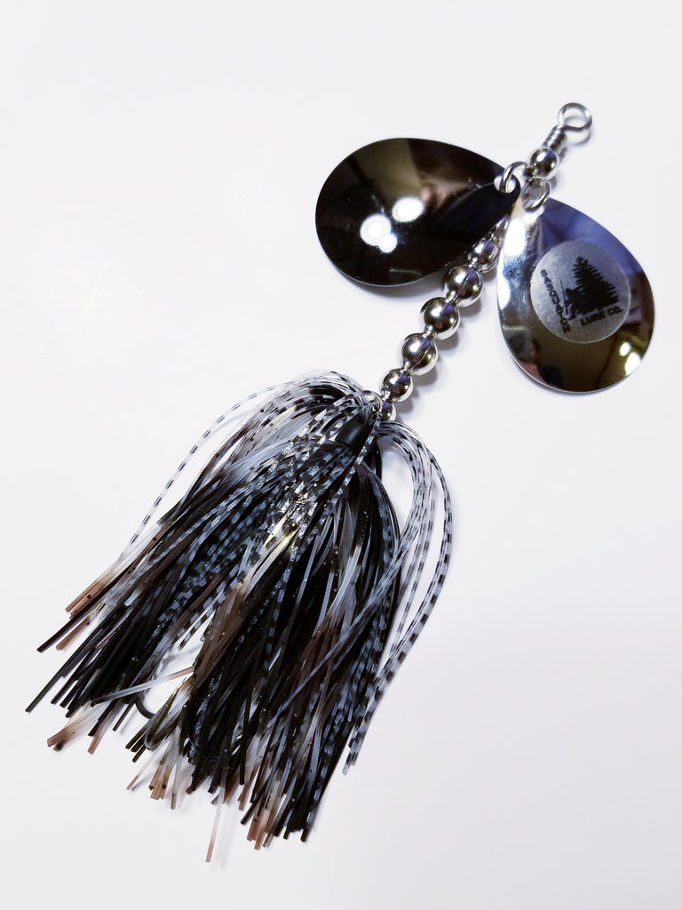 Bass Double6 "Black Crappie" In-line Spinnerbait: Pike, Bass