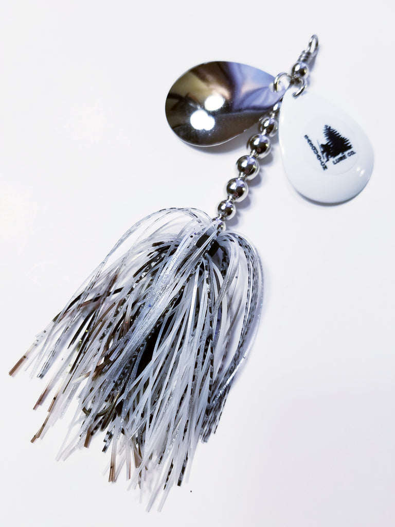 Bass Double6 "White Crappie" In-line Spinnerbait: Pike, Bass