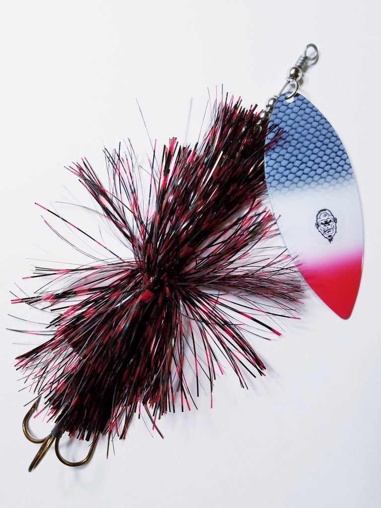 'Big Willy' Flashabou Single10 Willow, Muskie/Pike Bucktail