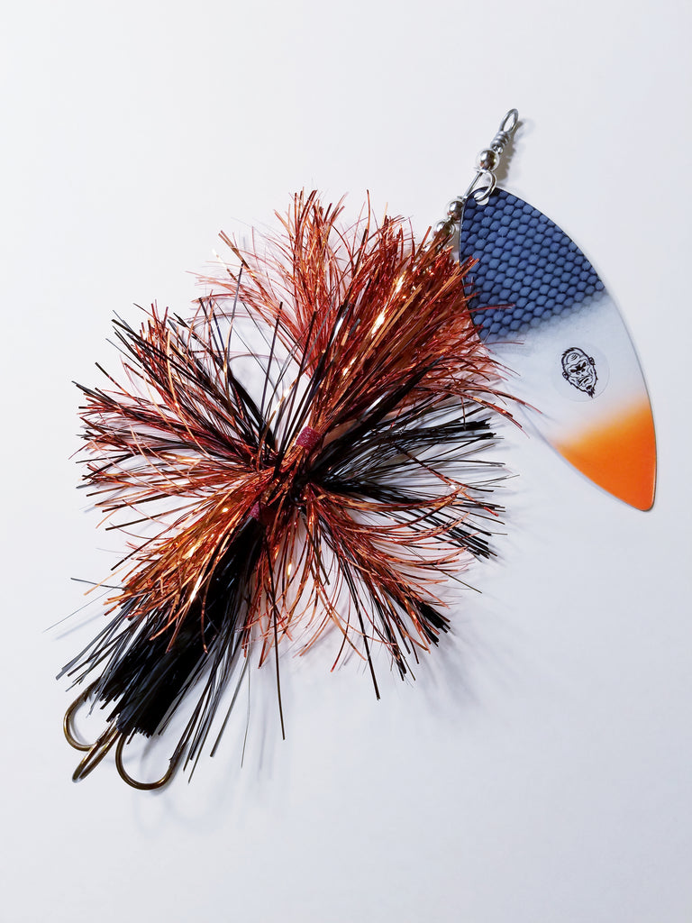 'Big Willy' Flashabou Single10 Willow, Muskie/Pike Bucktail