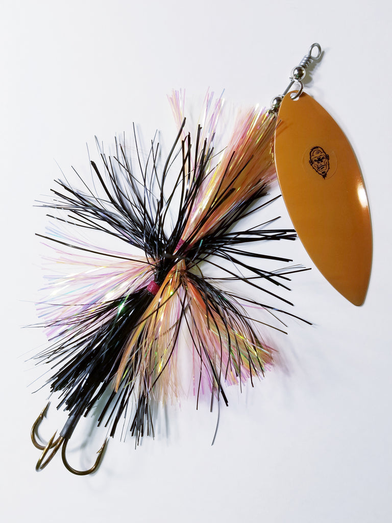 'Big Willy' Flashabou Single10 Willow, Muskie/Pike Bucktail