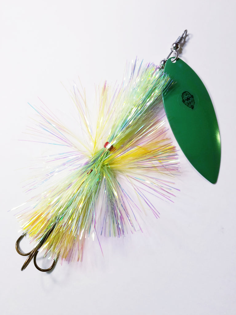 'Big Willy' Flashabou Single10 Willow, Muskie/Pike Bucktail