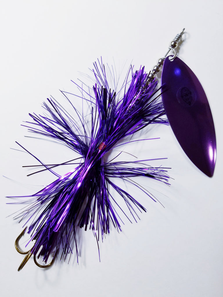 'Big Willy' Flashabou Single10 Willow, Muskie/Pike Bucktail