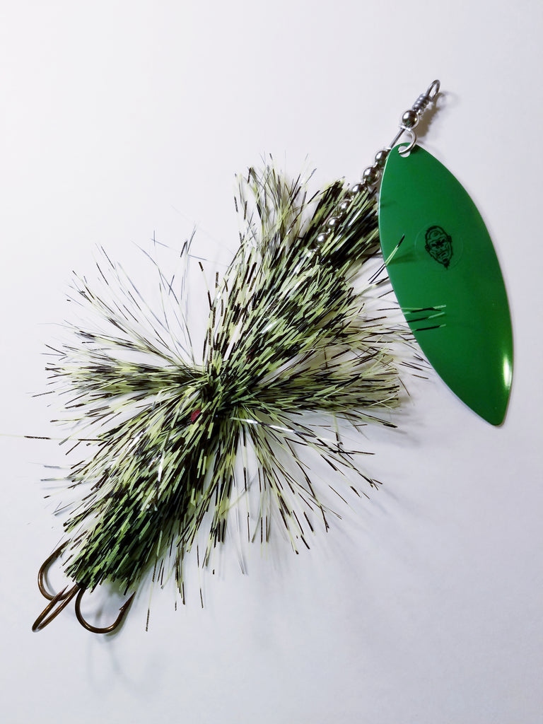 'Big Willy' Flashabou Single10 Willow, Muskie/Pike Bucktail