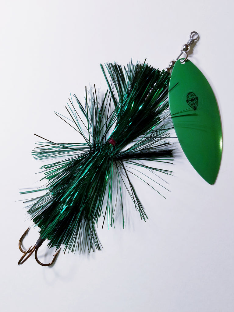'Big Willy' Flashabou Single10 Willow, Muskie/Pike Bucktail