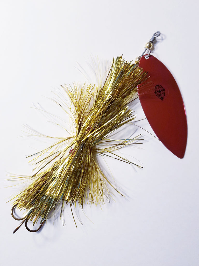 'Big Willy' Flashabou Single10 Willow, Muskie/Pike Bucktail