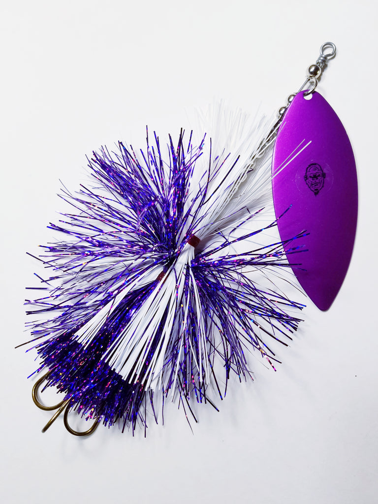 'Big Willy' Flashabou Single10 Willow, Muskie/Pike Bucktail