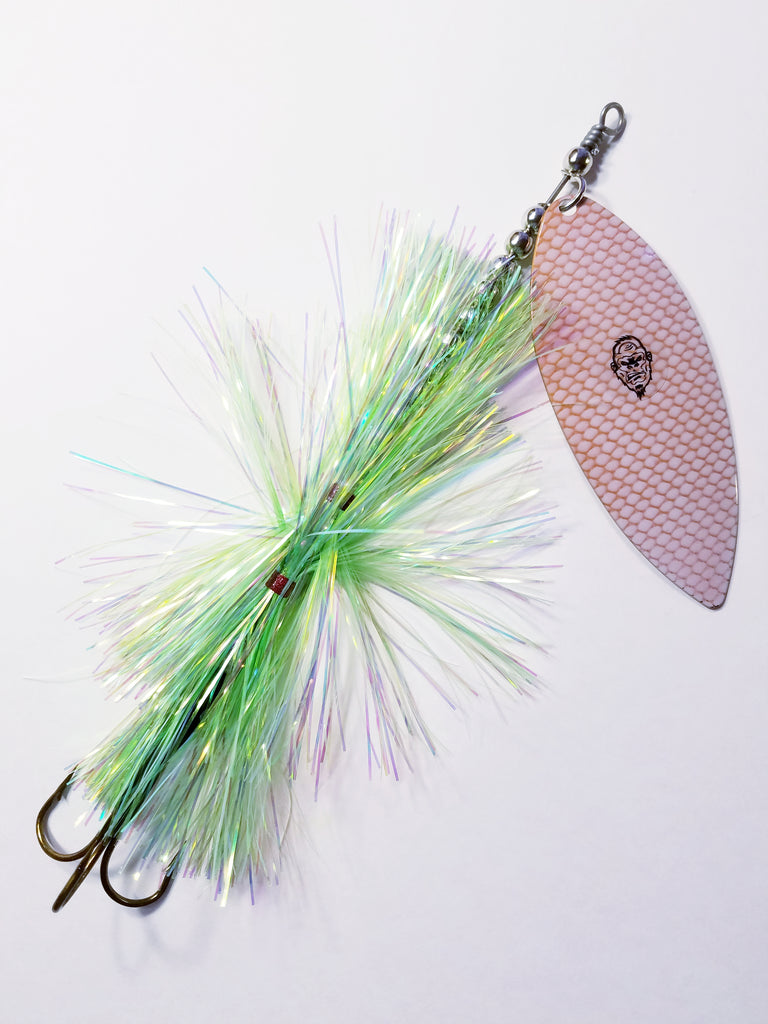 'Big Willy' Flashabou Single10 Willow, Muskie/Pike Bucktail
