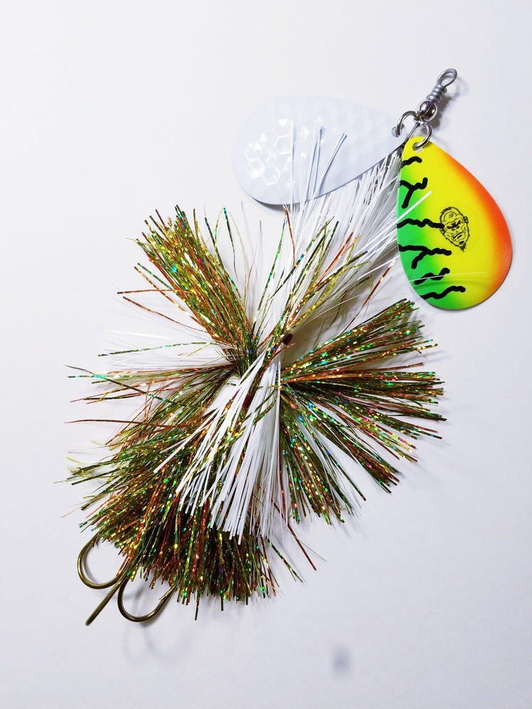 Squatch Flashabou Double9, Muskie/Pike Bucktail