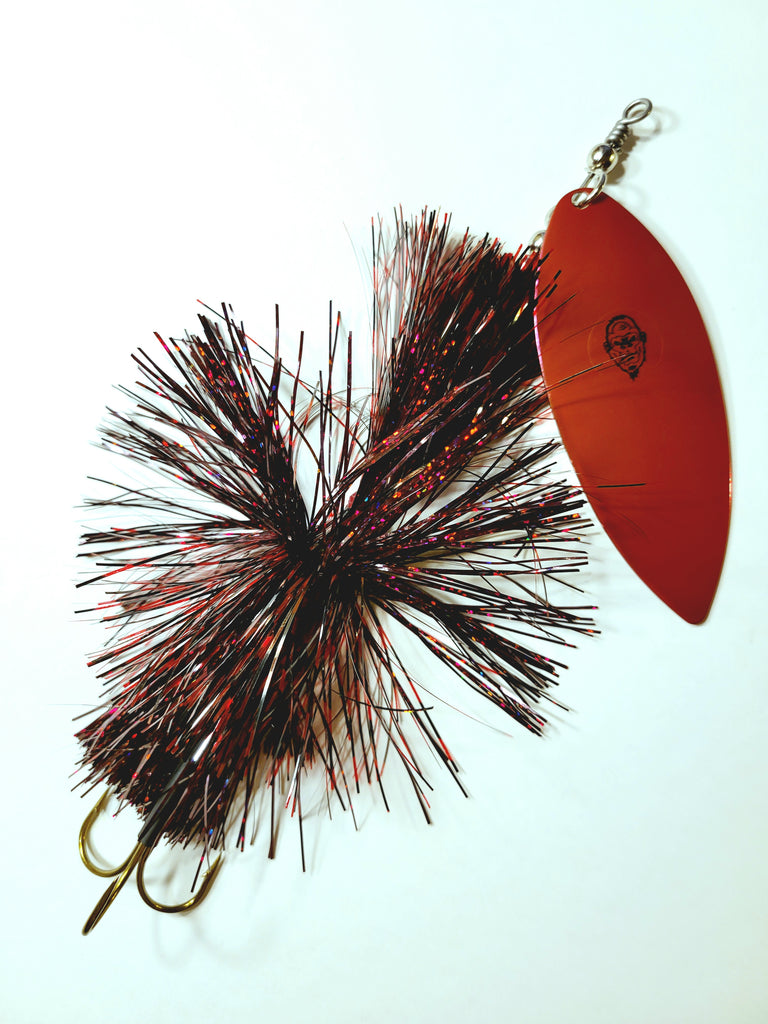 'Big Willy' Flashabou Single10 Willow, Muskie/Pike Bucktail
