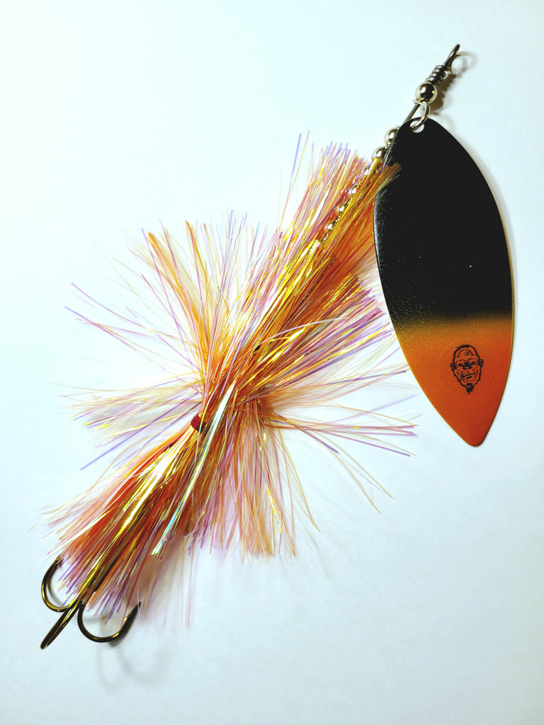 'Big Willy' Flashabou Single10 Willow, Muskie/Pike Bucktail