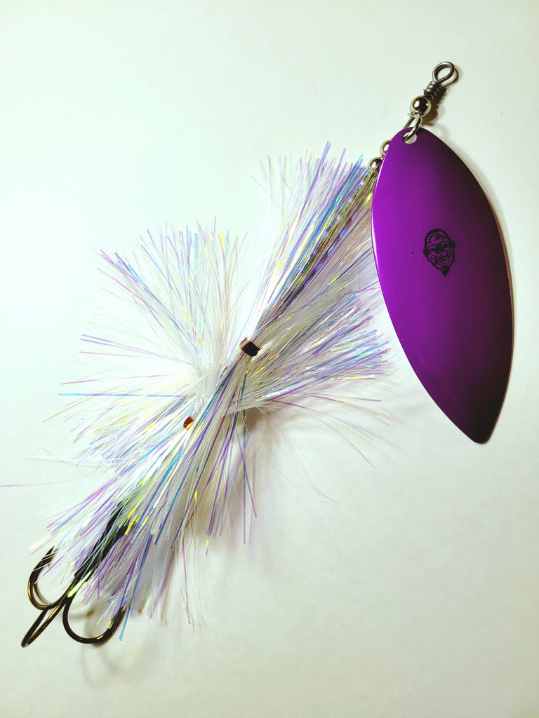 'Big Willy' Flashabou Single10 Willow, Muskie/Pike Bucktail