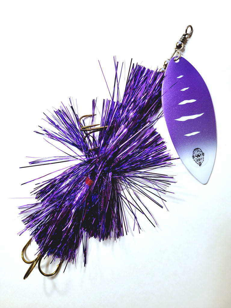'Big Willy' Flashabou Single10 Willow, Muskie/Pike Bucktail