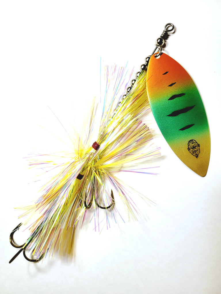 'Big Willy' Flashabou Single10 Willow, Muskie/Pike Bucktail