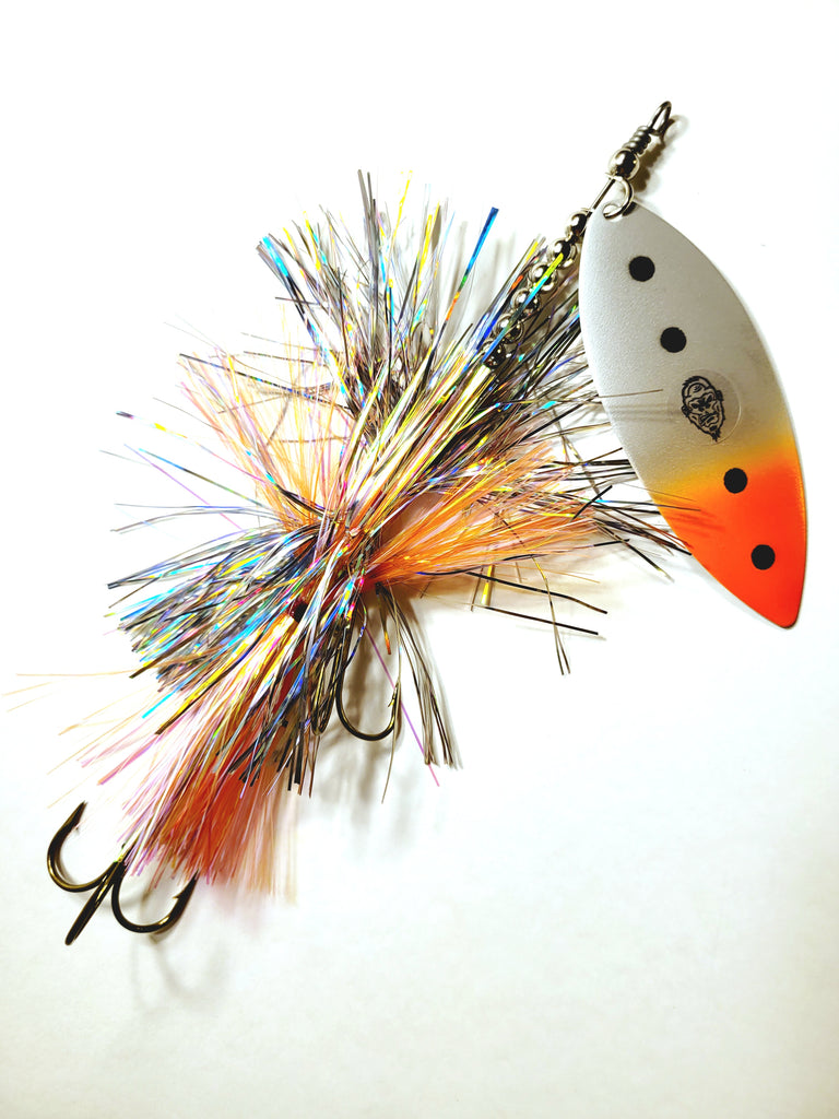 'Big Willy' Flashabou Single10 Willow, Muskie/Pike Bucktail