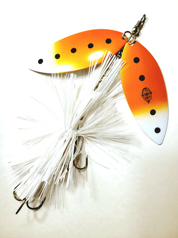 'Big Willy' Flashabou Double10 Willow, Muskie/Pike Bucktail