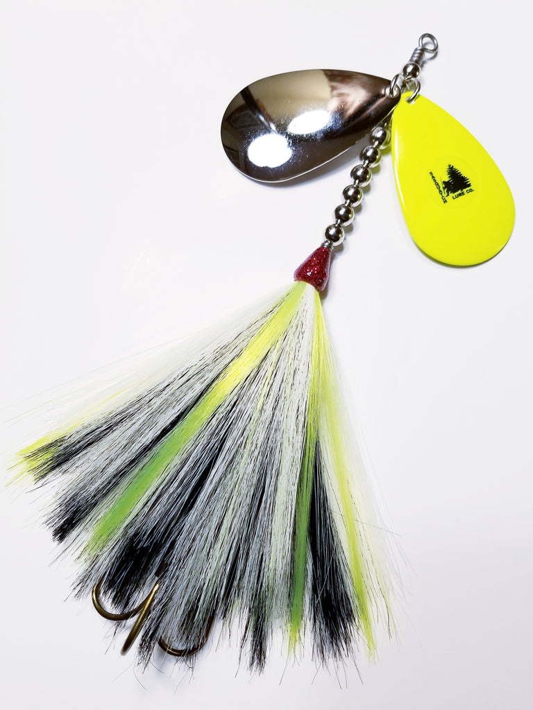Magic Mike' Double9 Squatch, Muskie/Pike Bucktail – Sasquatch Lure Co.