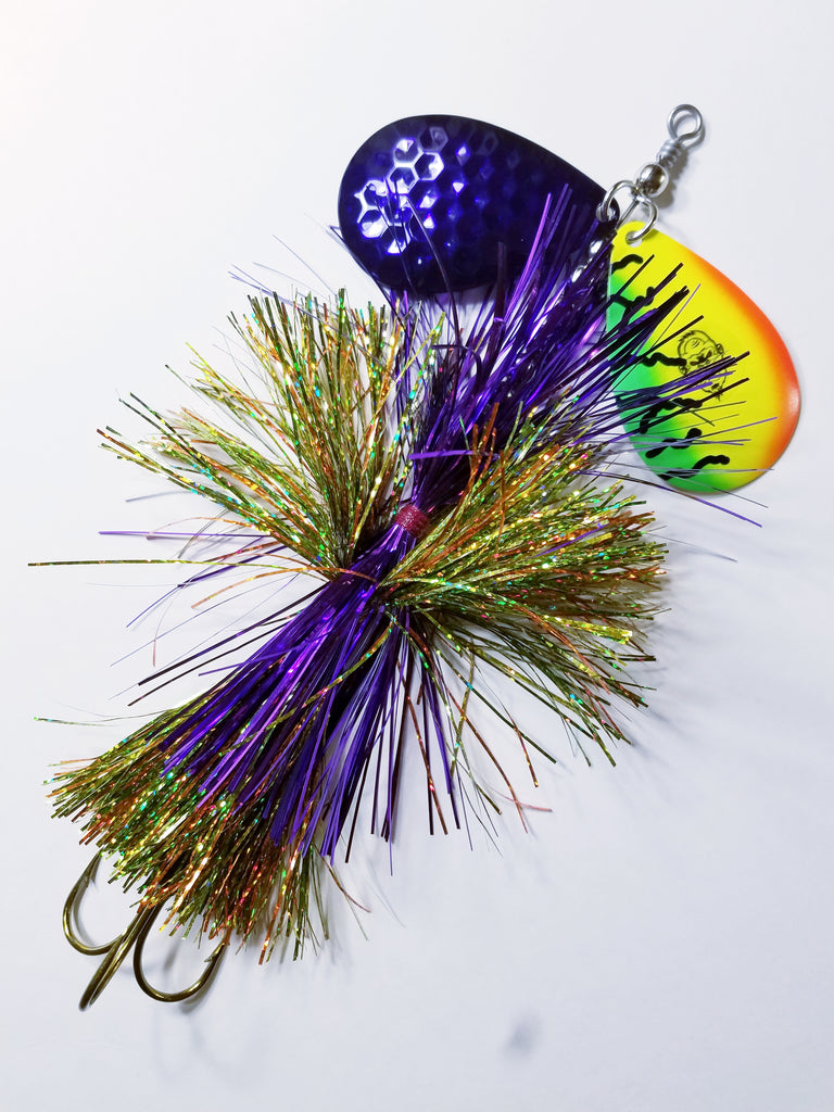 Squatch Flashabou Double9, Muskie/Pike Bucktail