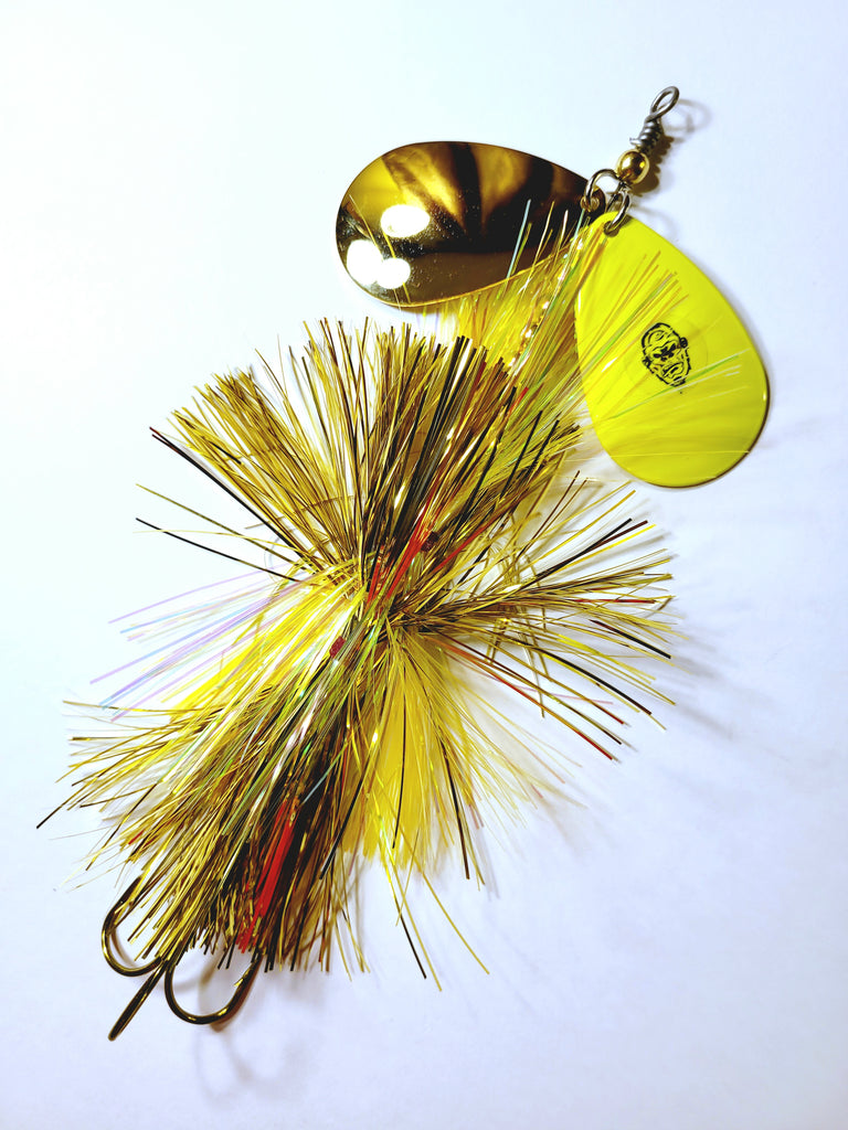 Squatch Flashabou Double9, Muskie/Pike Bucktail