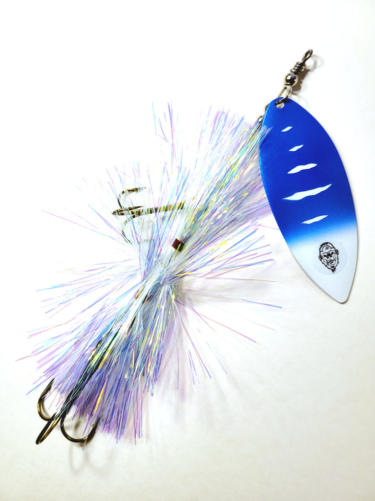 'Big Willy' Flashabou Single10 Willow, Muskie/Pike Bucktail