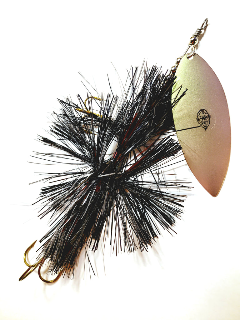 'Big Willy' Flashabou Single10 Willow, Muskie/Pike Bucktail