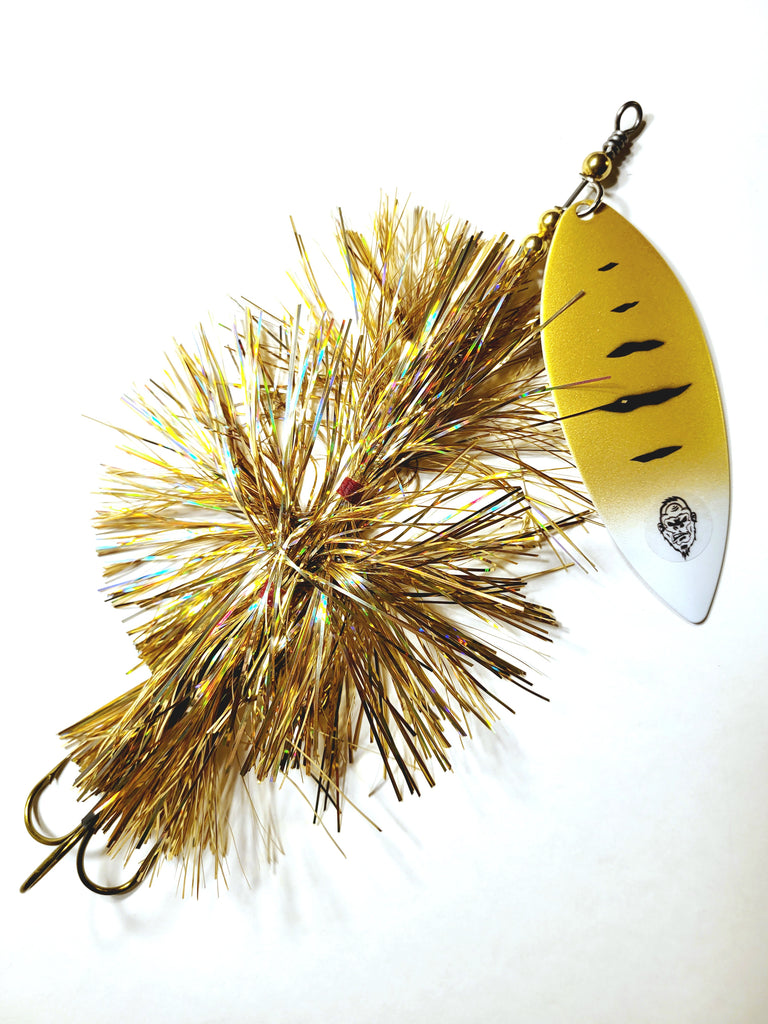 'Big Willy' Flashabou Single10 Willow, Muskie/Pike Bucktail