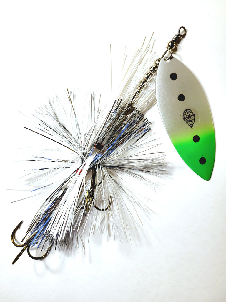 'Big Willy' Flashabou Single10 Willow, Muskie/Pike Bucktail