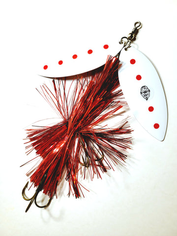 'Big Willy' Flashabou Double10 Willow, Muskie/Pike Bucktail