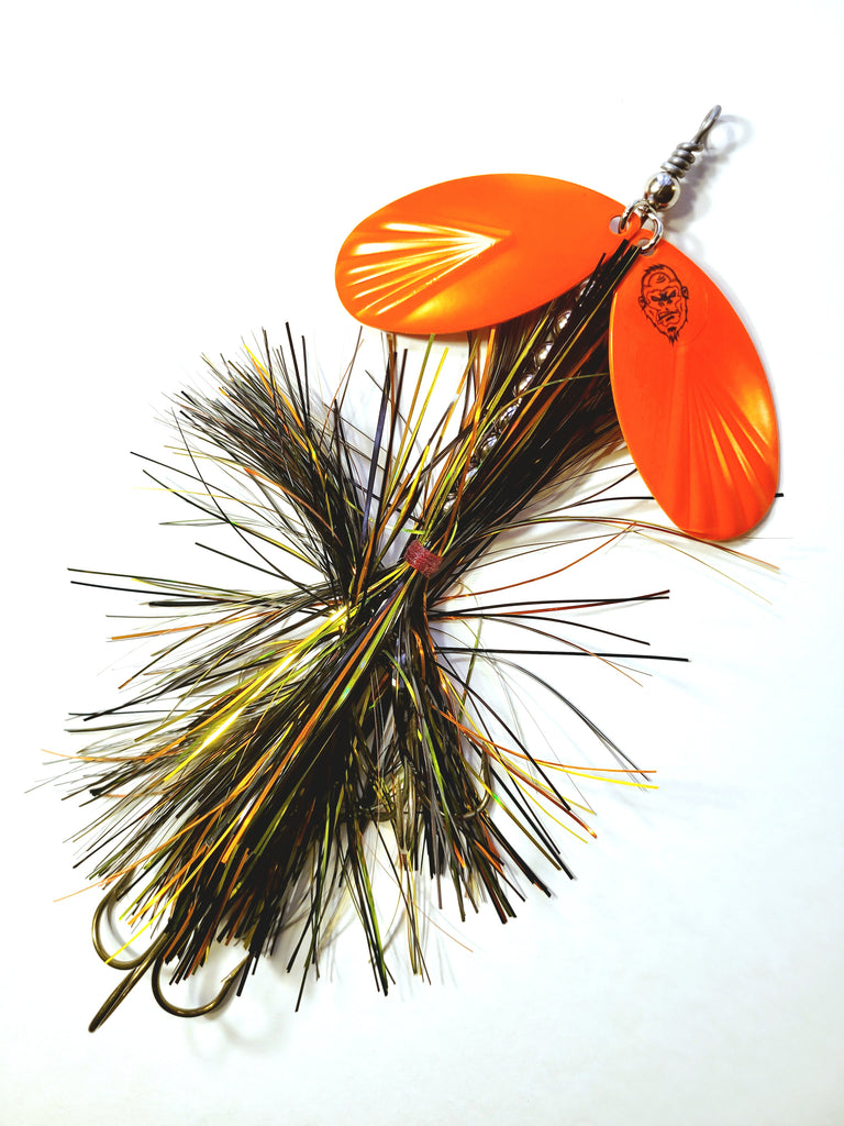 Squatch Flashabou Fluted Double9, Muskie/Pike Bucktail